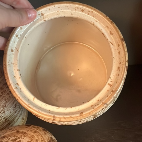 (OOS) Set of 3 Genin Trudeau Beauce Pottery Canisters - Picture 8 of 13